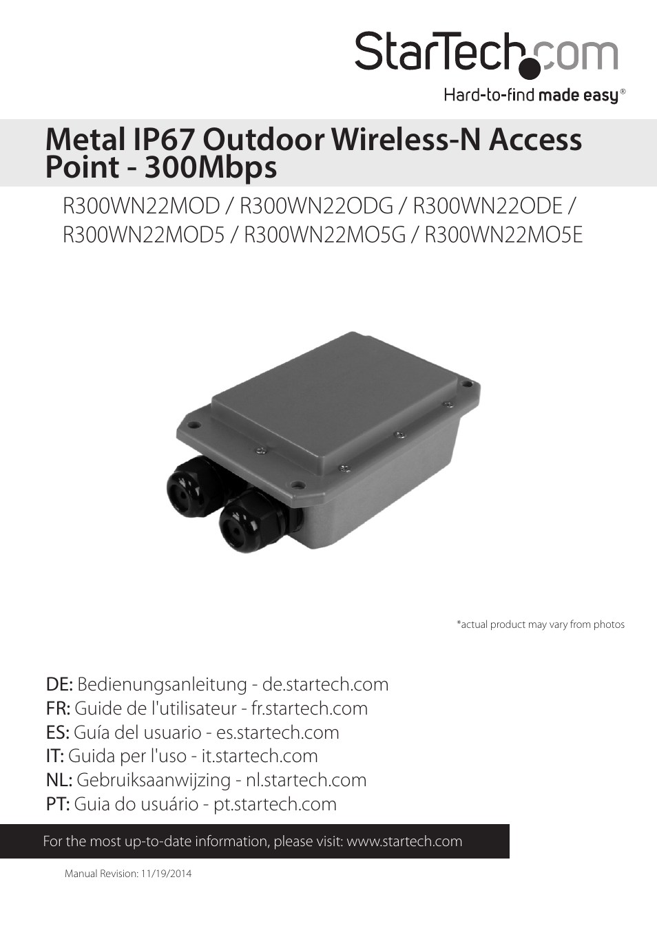 StarTech.com R300WN22MO5E User Manual | 15 pages