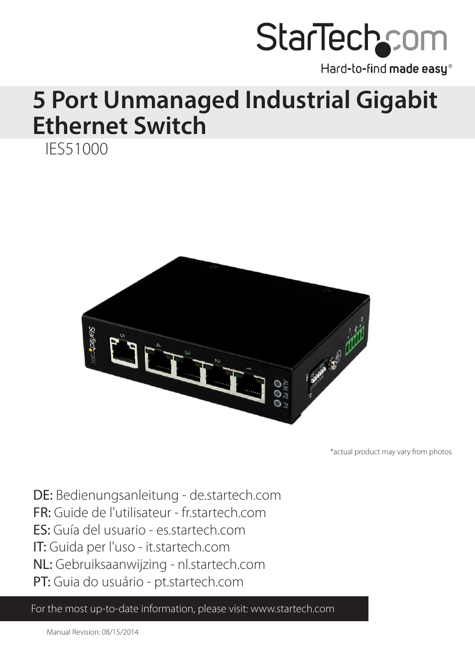 StarTech.com IES51000 User Manual | 12 pages