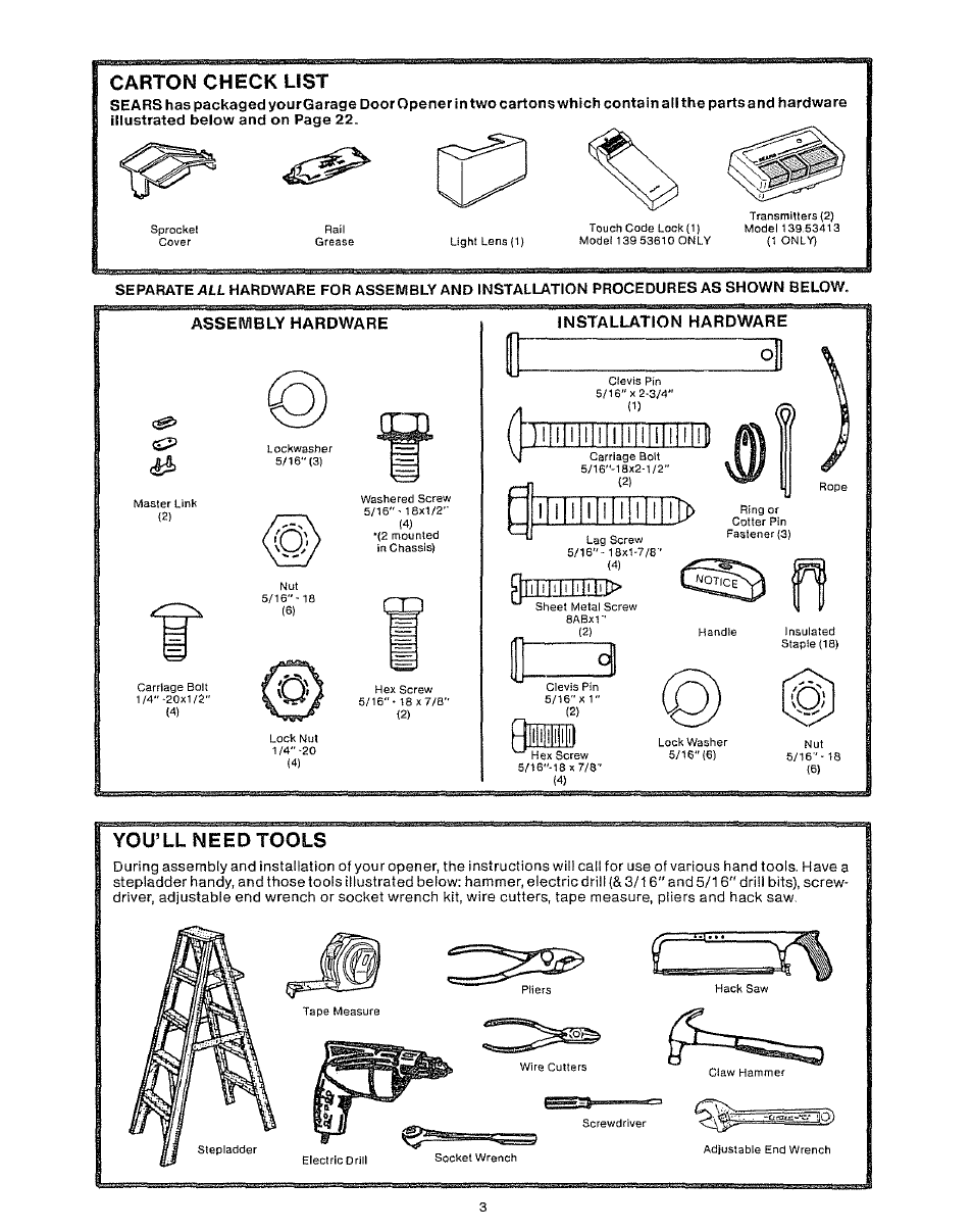 Craftsman 139.53403 User Manual | Page 3 / 24