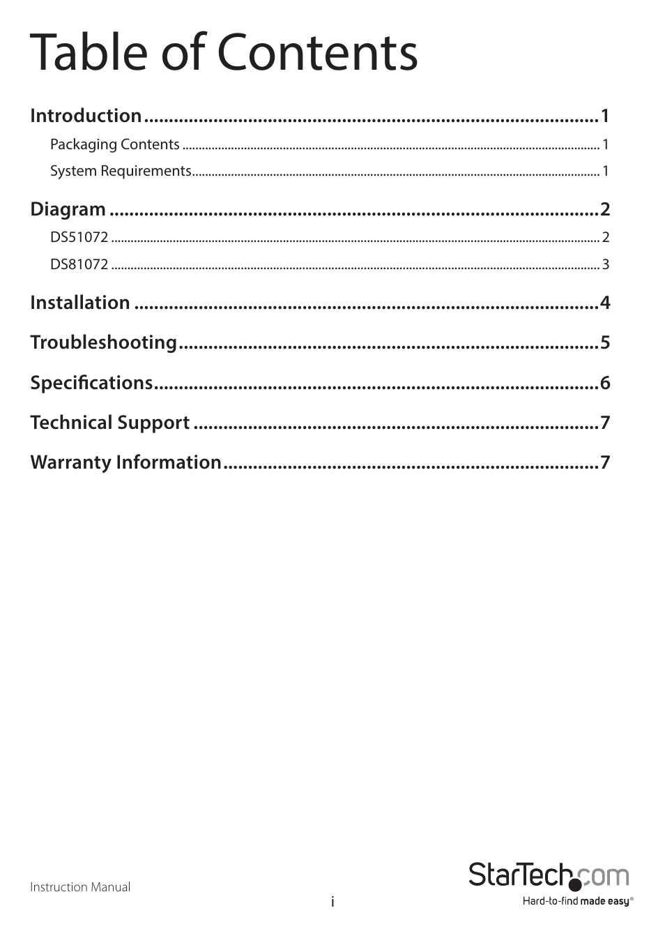 StarTech.com DS81072 User Manual | Page 3 / 11
