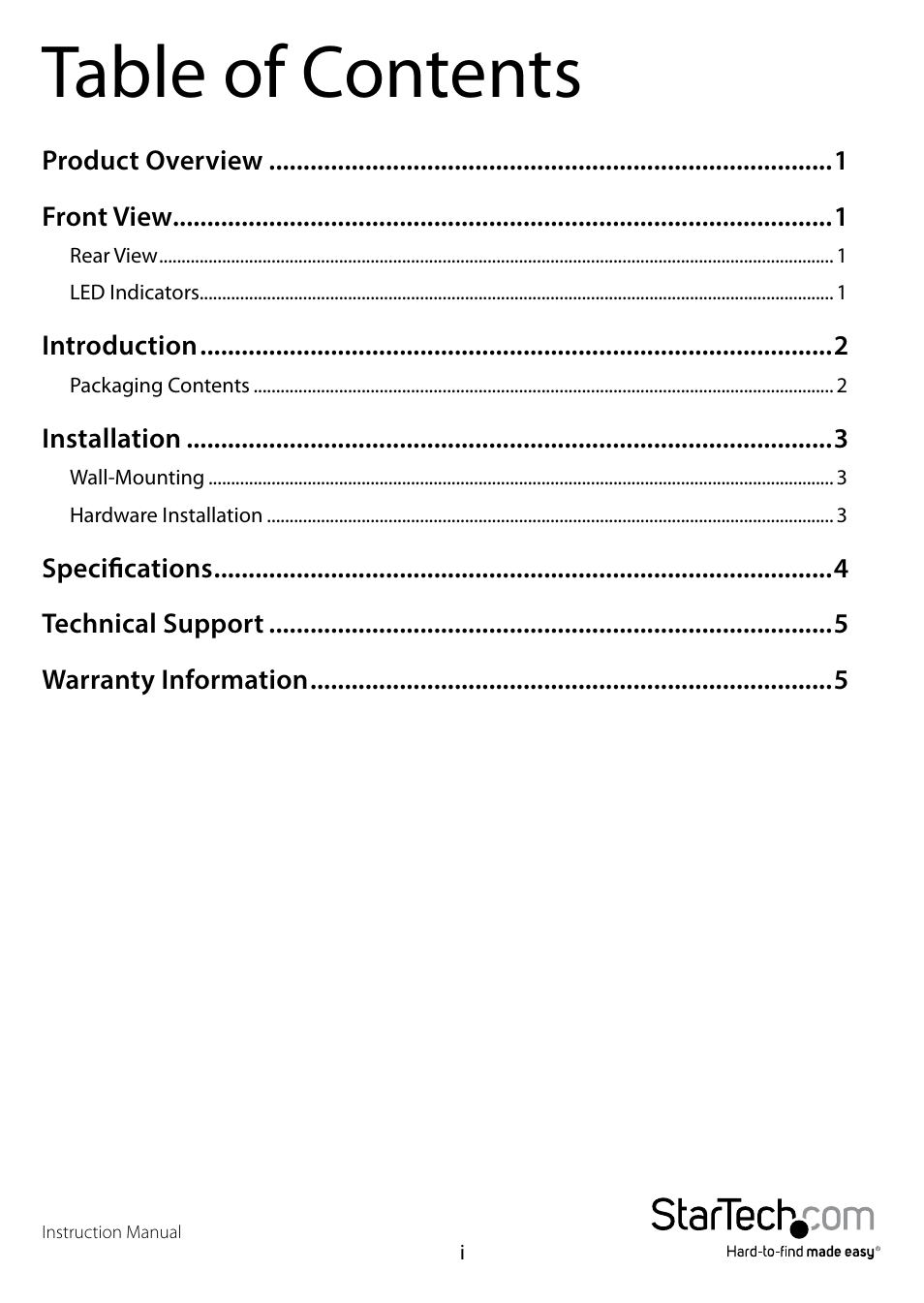 StarTech.com IES51000POE User Manual | Page 3 / 9