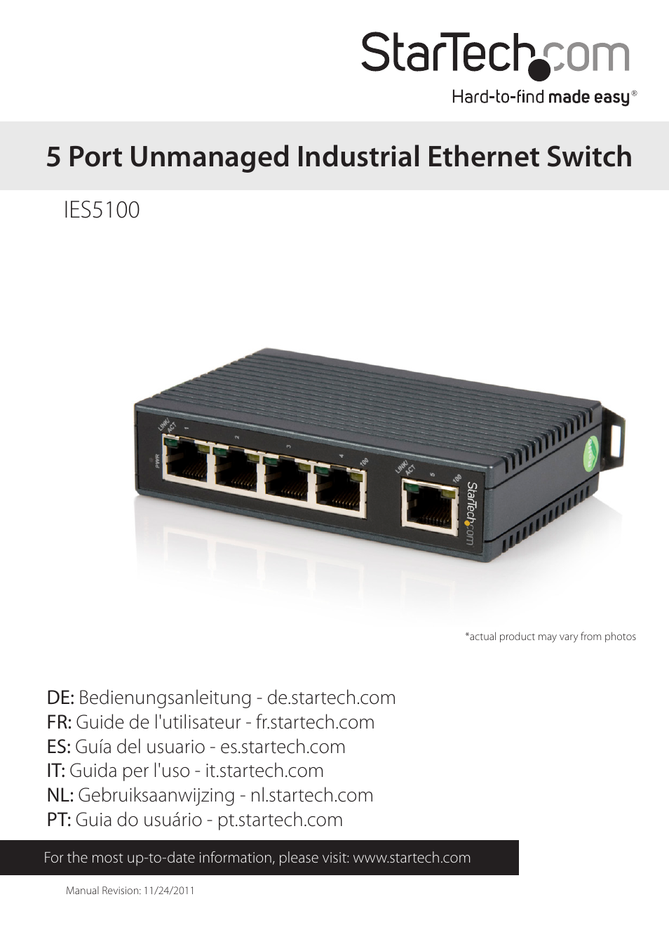 StarTech.com IES5100 User Manual | 9 pages