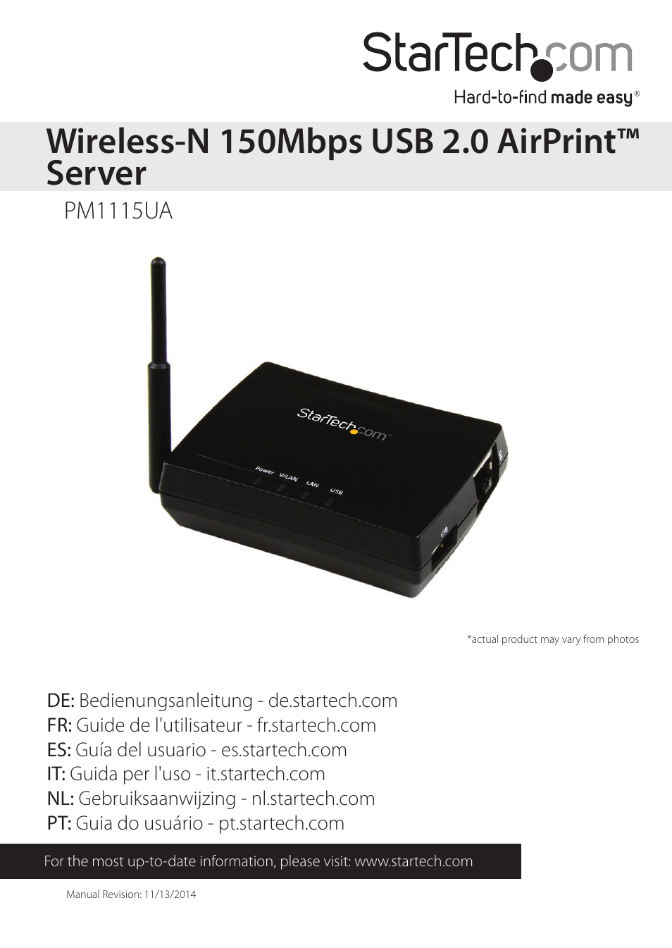 StarTech.com PM1115UA User Manual | 14 pages