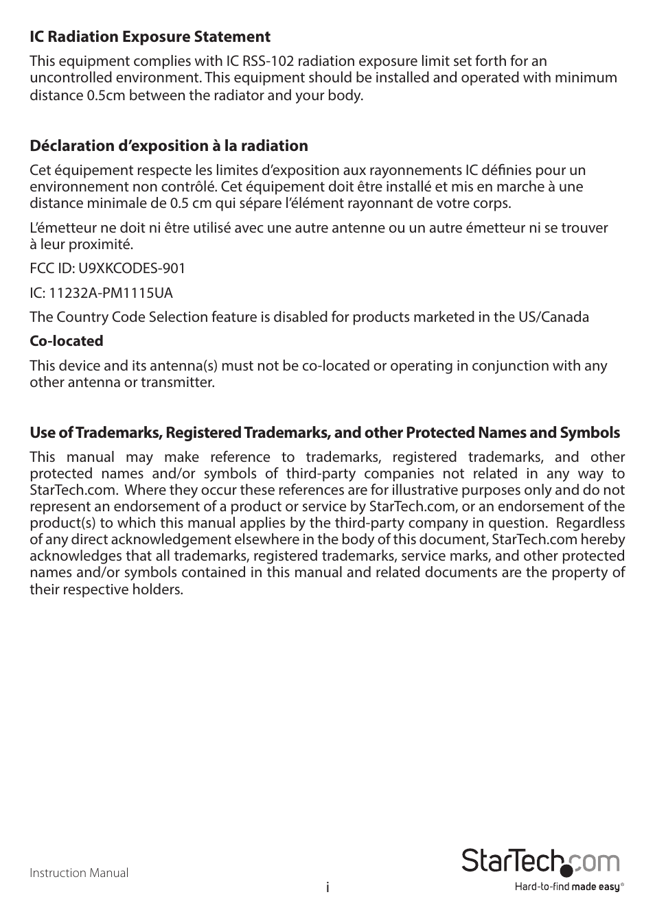 StarTech.com PM1115UA User Manual | Page 3 / 14