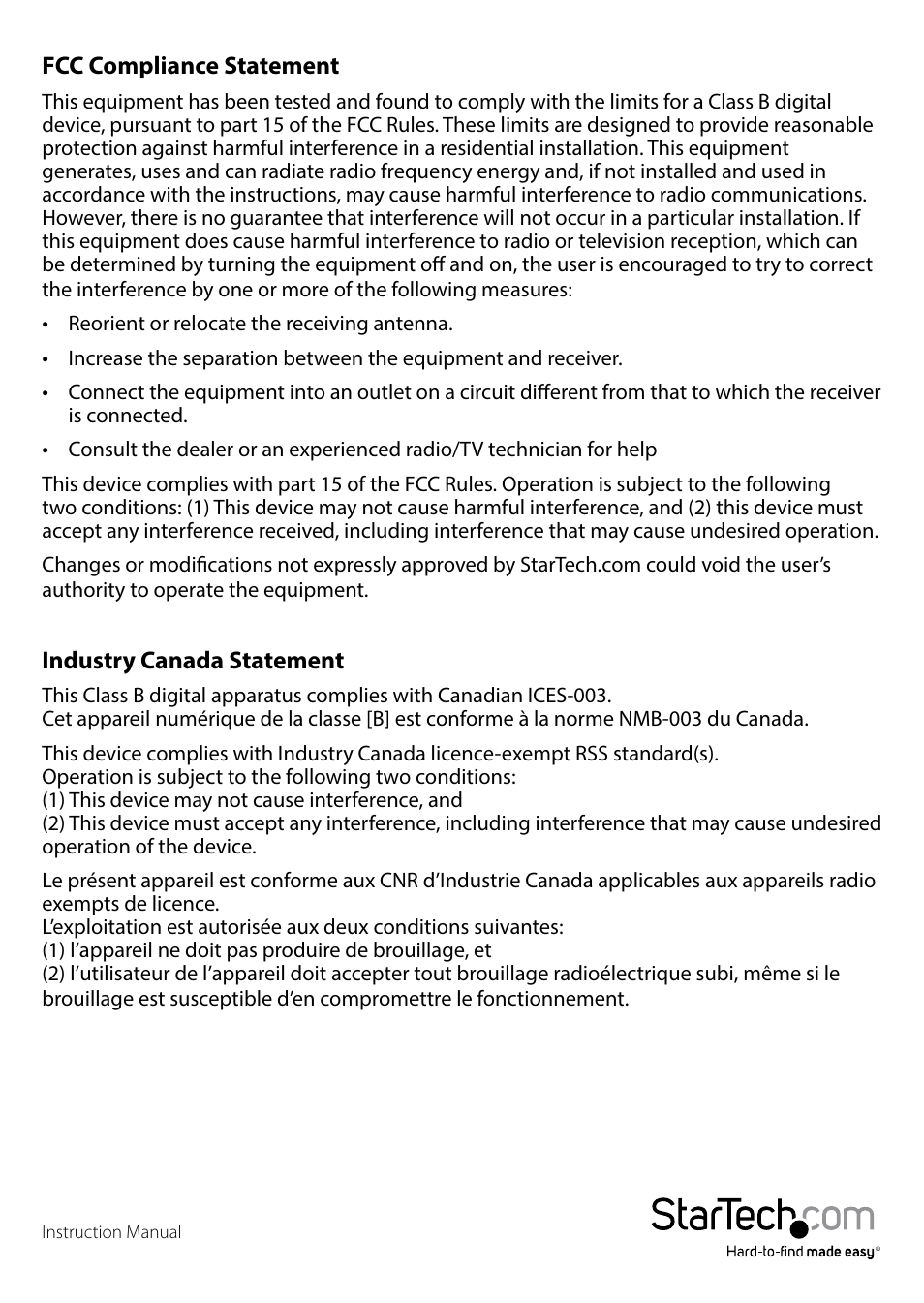 StarTech.com PM1115UWGB User Manual | Page 2 / 21