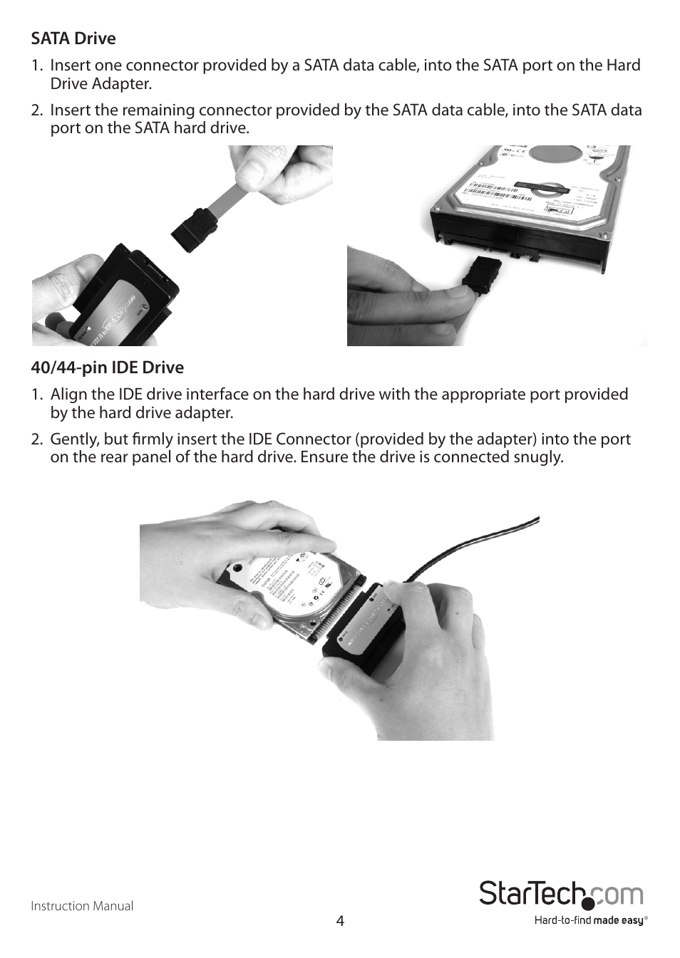 StarTech.com USB3SSATAIDE User Manual | Page 7 / 12
