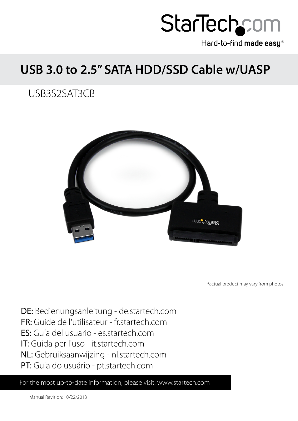 StarTech.com USB3S2SAT3CB User Manual | 11 pages