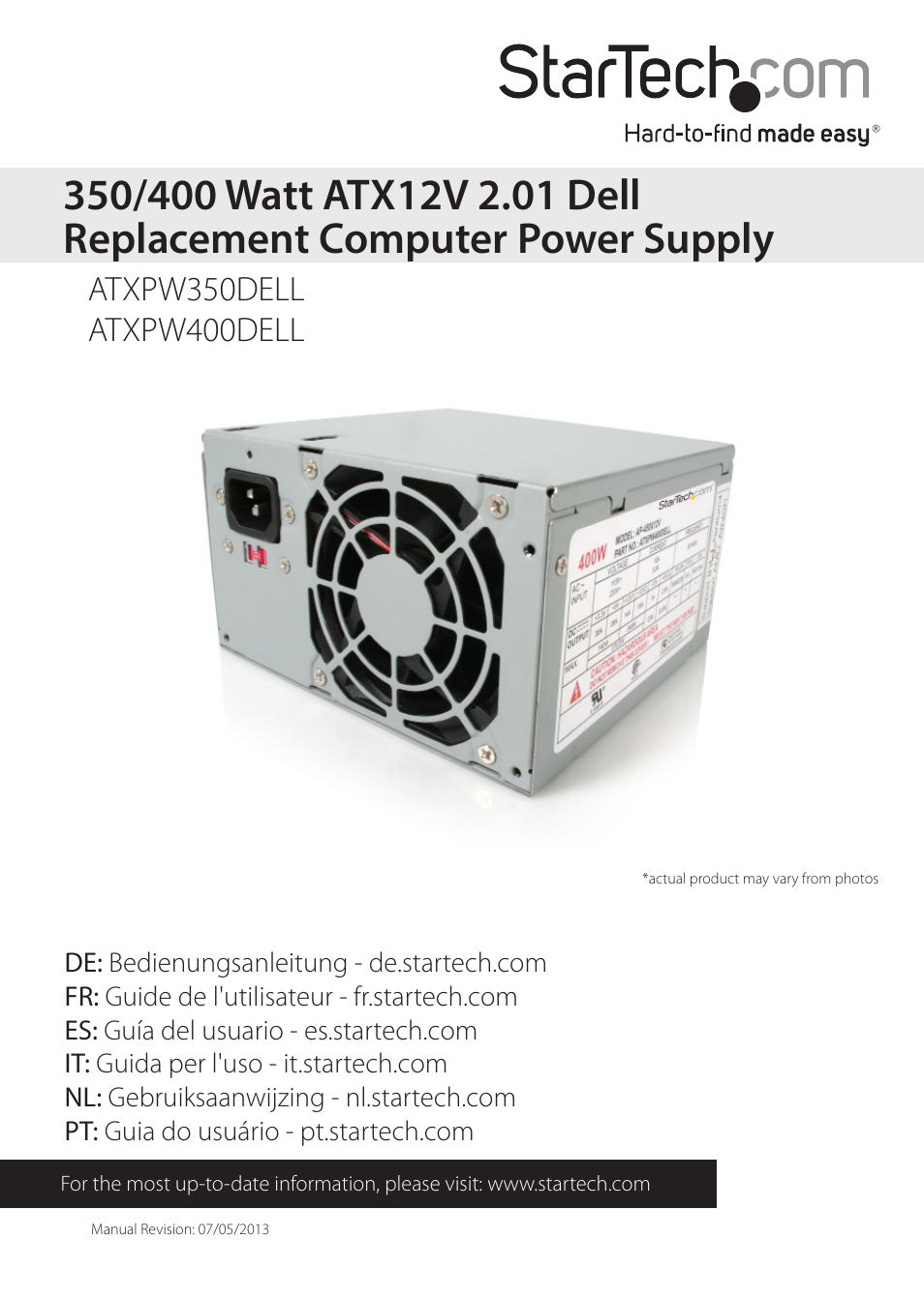 StarTech.com ATXPW400DELL User Manual | 11 pages