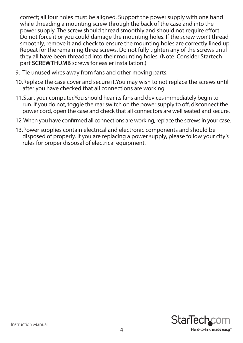 StarTech.com ATXPW400DELL User Manual | Page 7 / 11