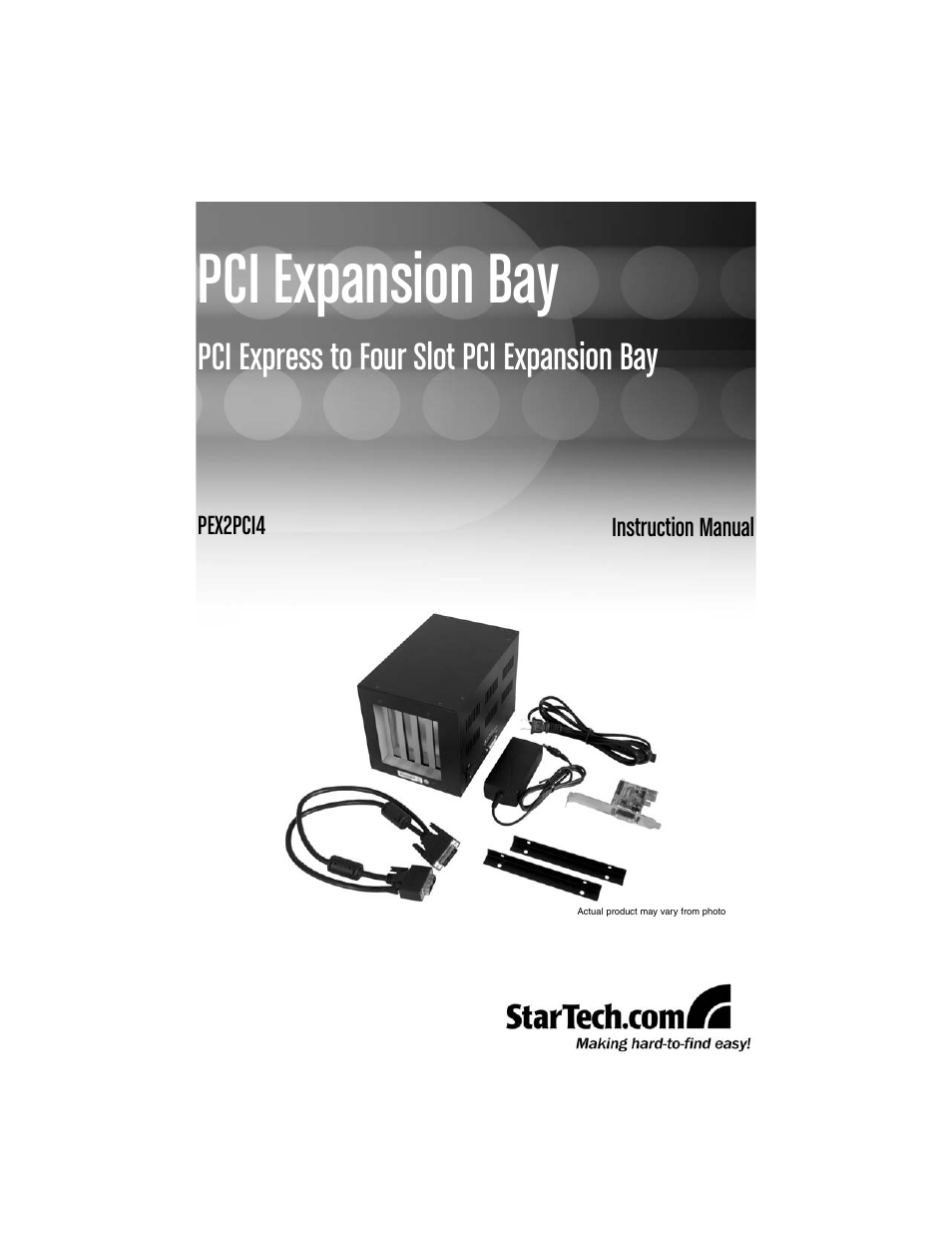 StarTech.com PEX2PCI4 User Manual | 10 pages