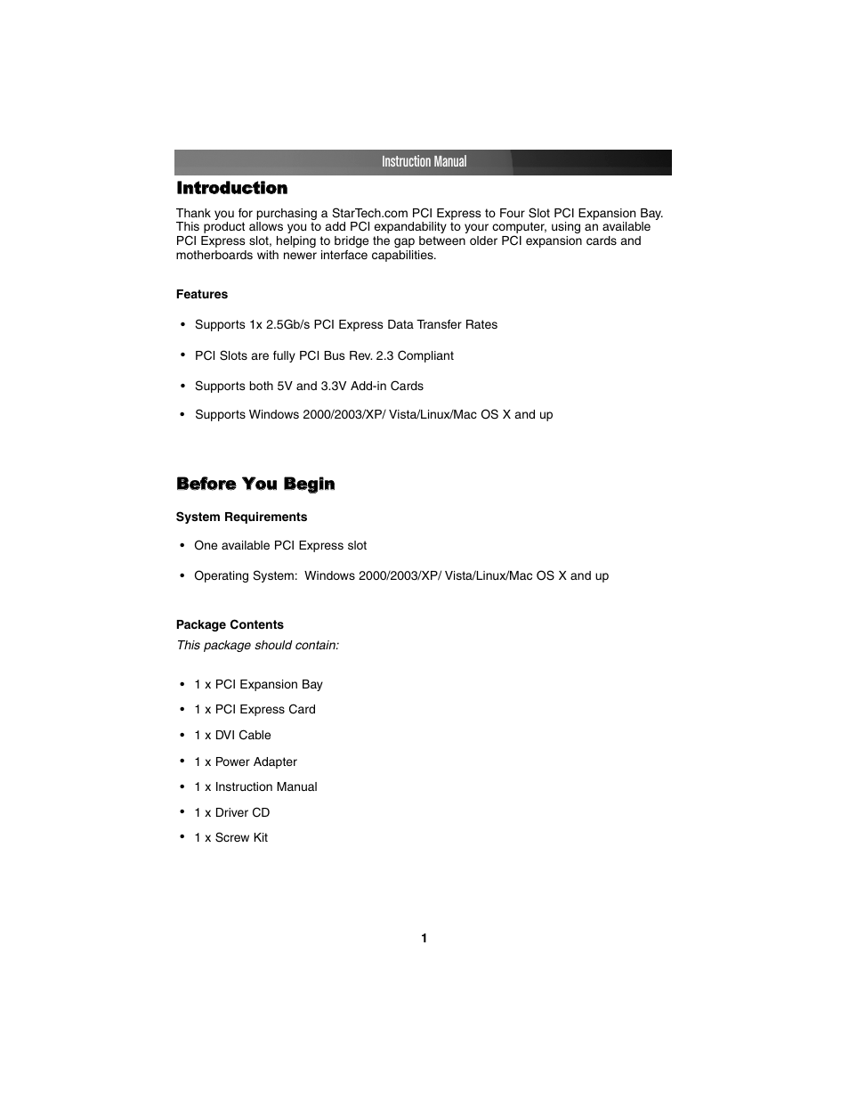 StarTech.com PEX2PCI4 User Manual | Page 4 / 10