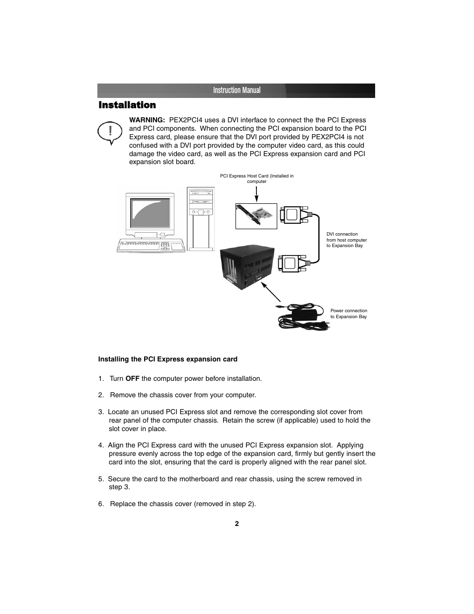 Instruction manual | StarTech.com PEX2PCI4 User Manual | Page 5 / 10