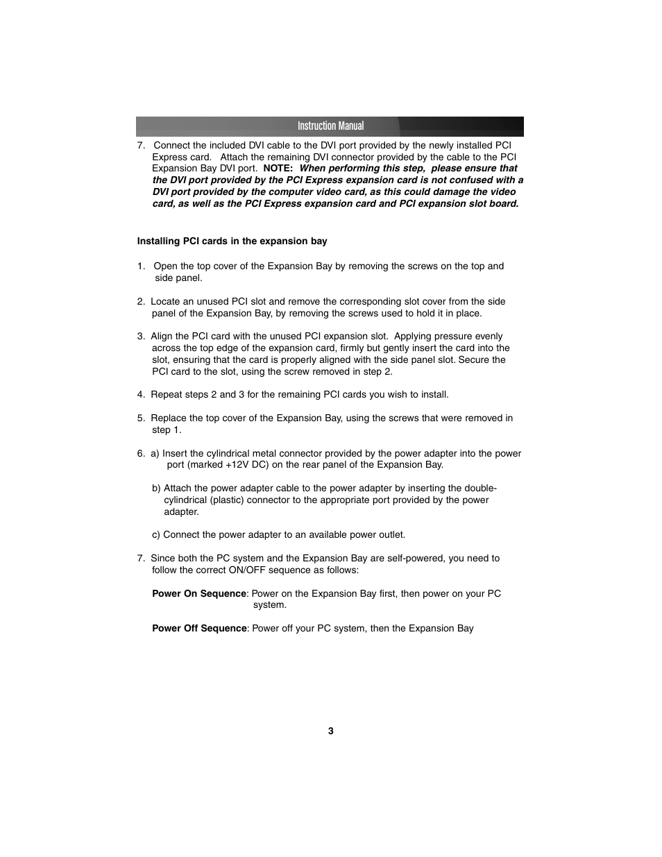Instruction manual | StarTech.com PEX2PCI4 User Manual | Page 6 / 10