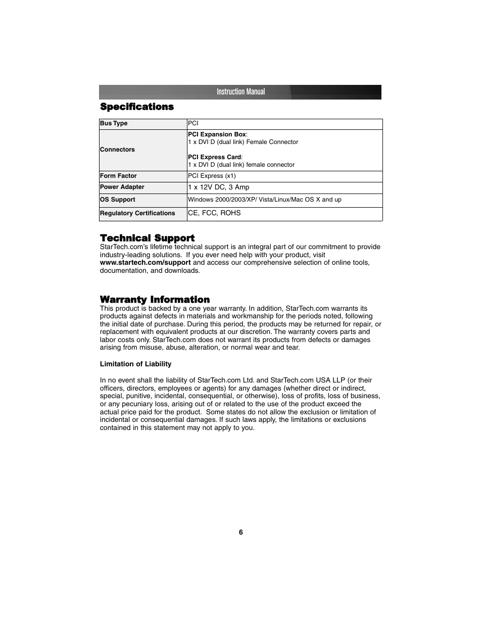 StarTech.com PEX2PCI4 User Manual | Page 9 / 10