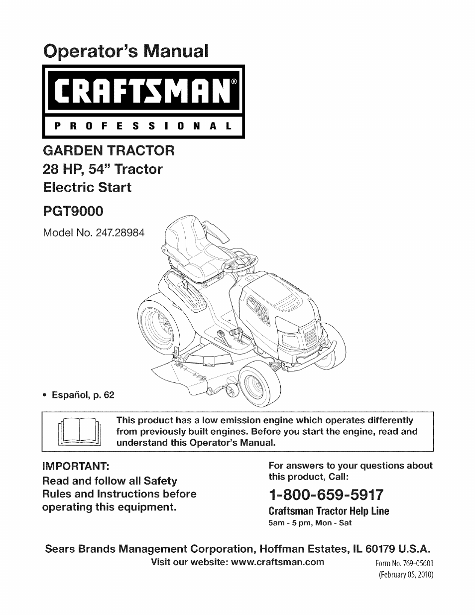 Craftsman PGT9000 User Manual | 100 pages