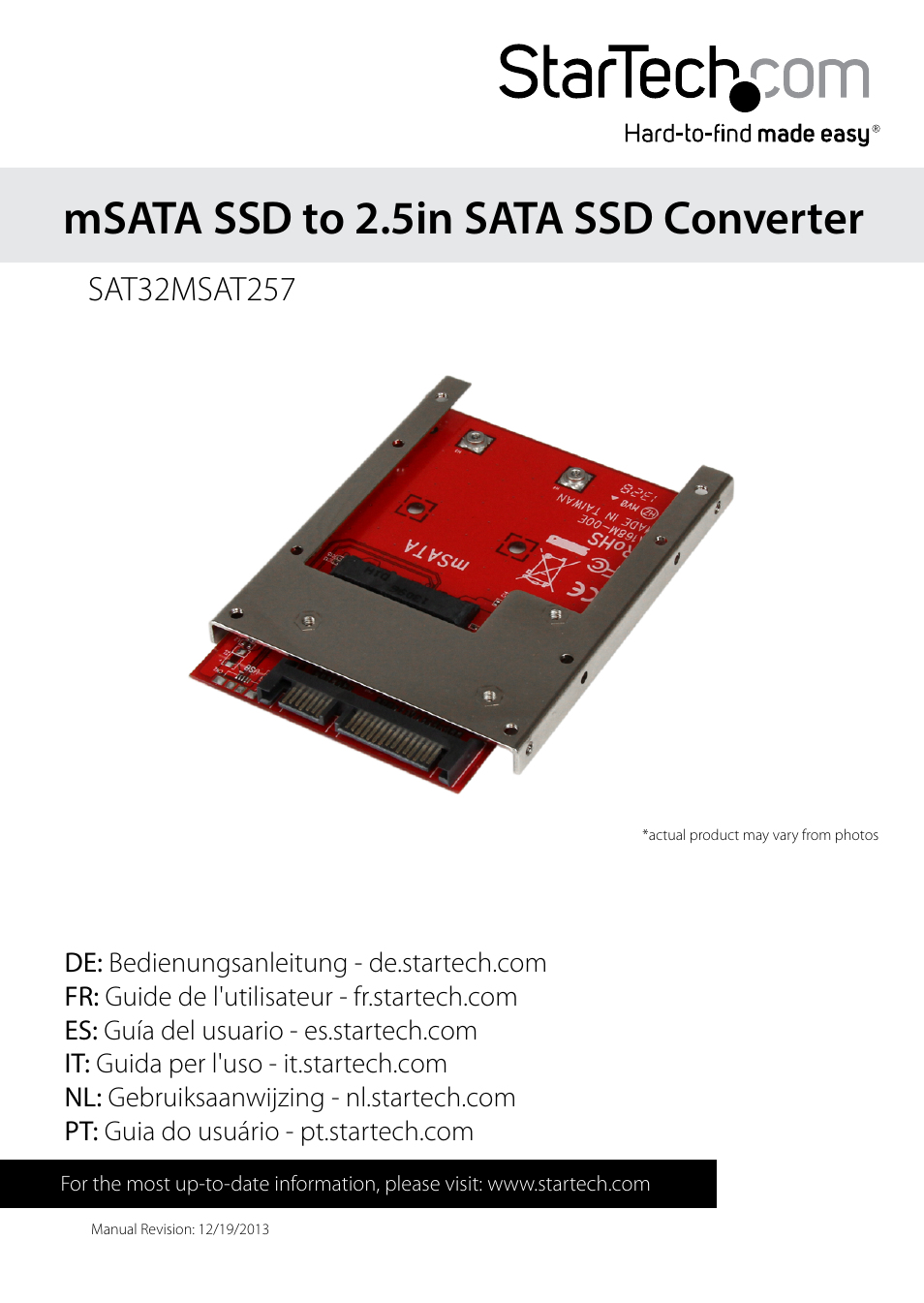 StarTech.com SAT32MSAT257 User Manual | 9 pages