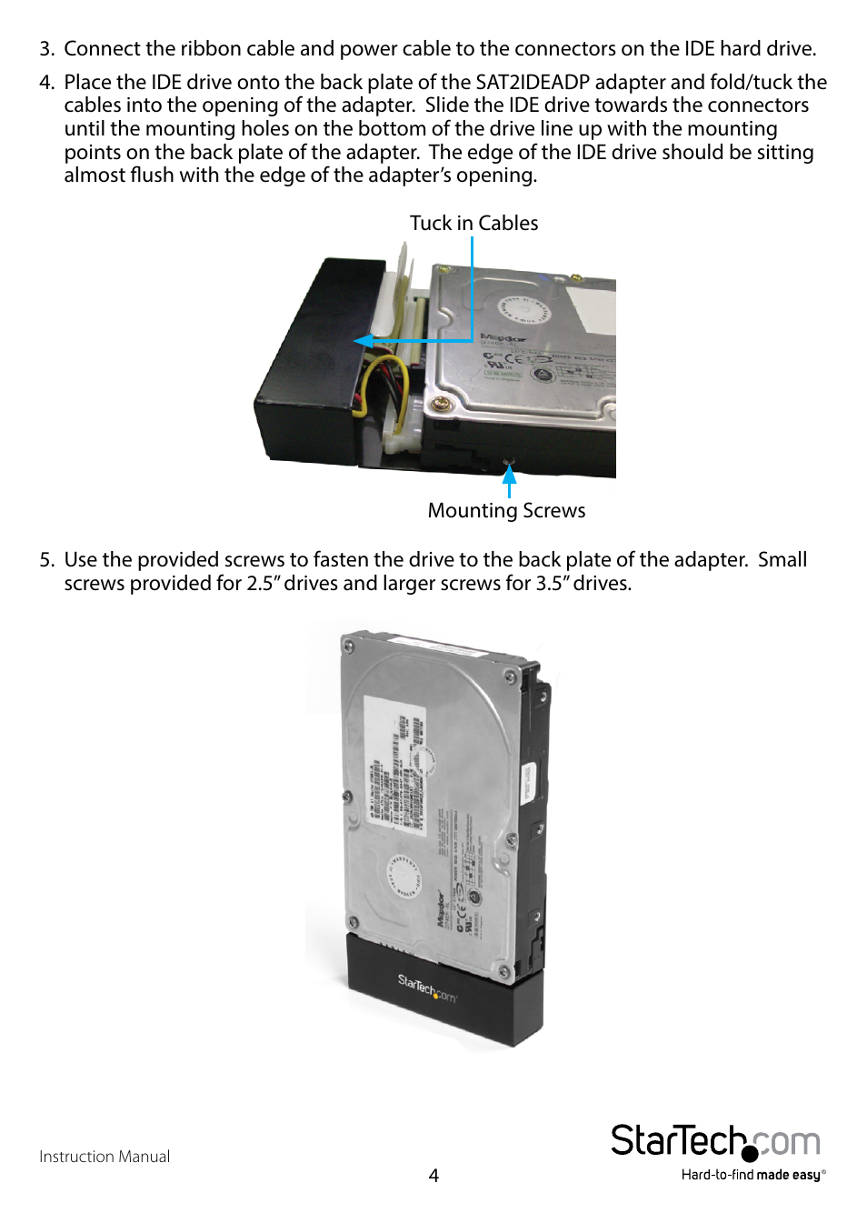 StarTech.com SAT2IDEADP User Manual | Page 7 / 11
