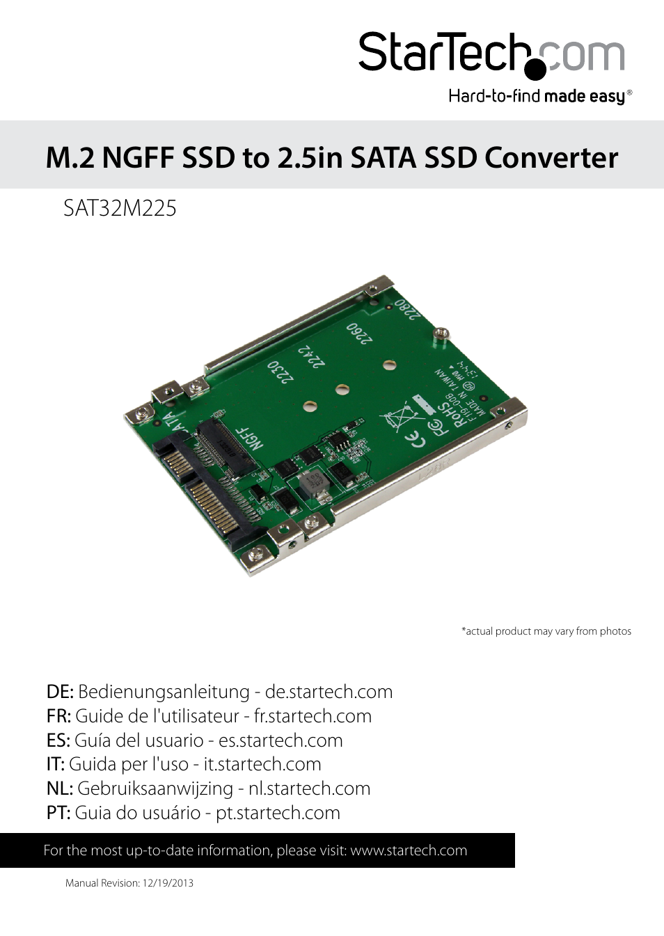 StarTech.com SAT32M225 User Manual | 11 pages