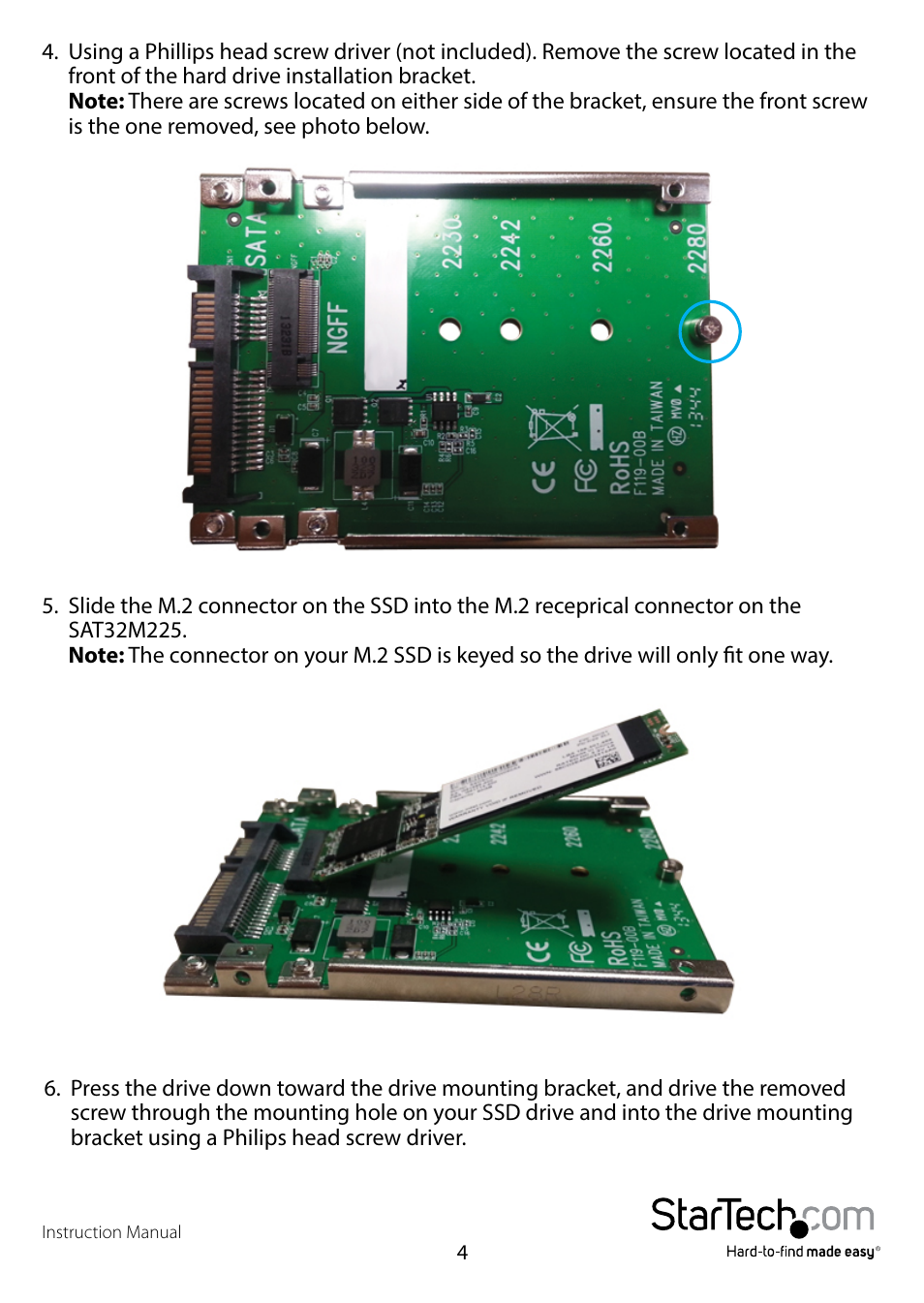 StarTech.com SAT32M225 User Manual | Page 7 / 11