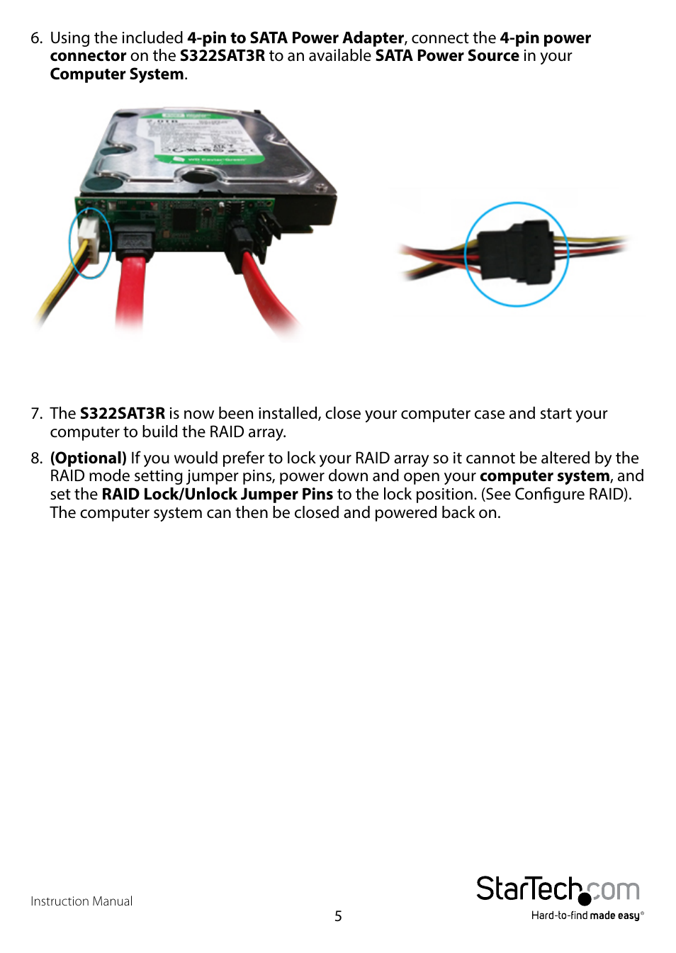 StarTech.com S322SAT3R User Manual | Page 8 / 14