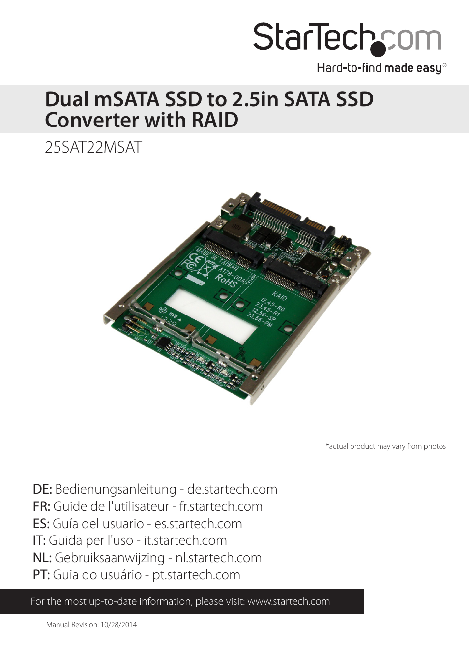 StarTech.com 25SAT22MSAT User Manual | 13 pages