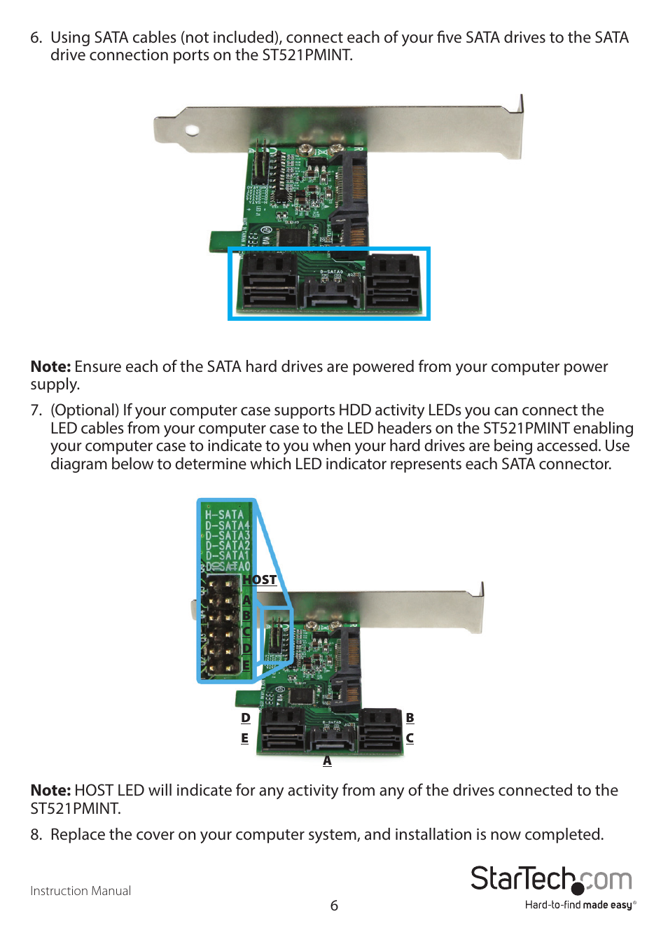 StarTech.com ST521PMINT User Manual | Page 9 / 11