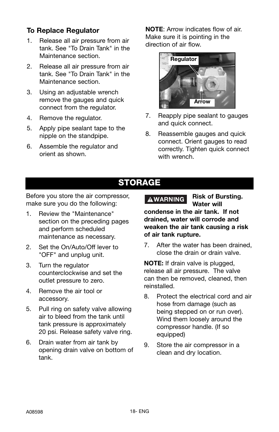 Storage | Craftsman 919.167242 User Manual | Page 18 / 44