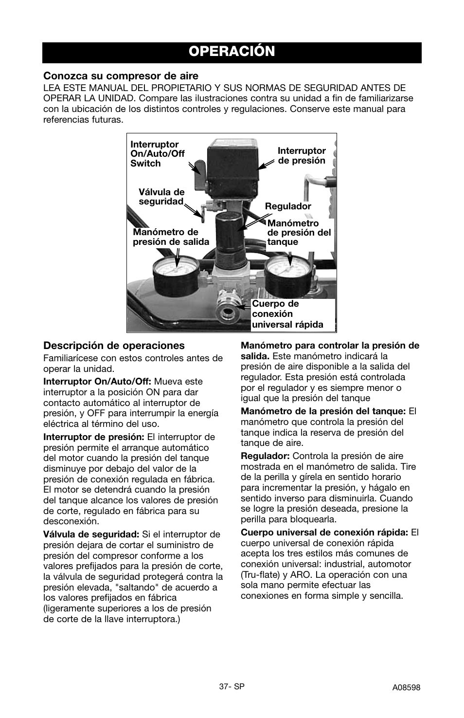 Operación | Craftsman 919.167242 User Manual | Page 33 / 44