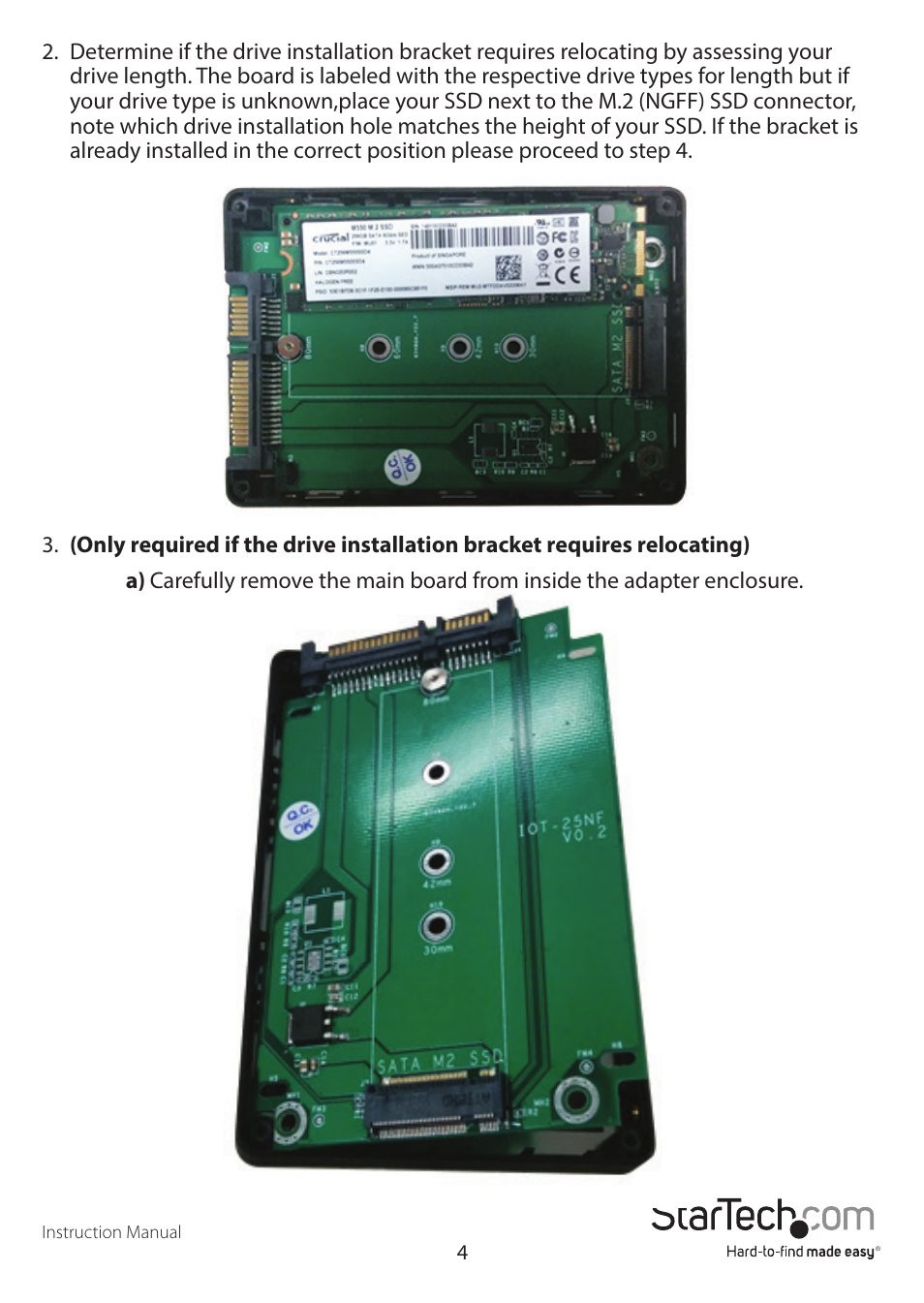 StarTech.com SAT2M2NGFF25 User Manual | Page 7 / 15