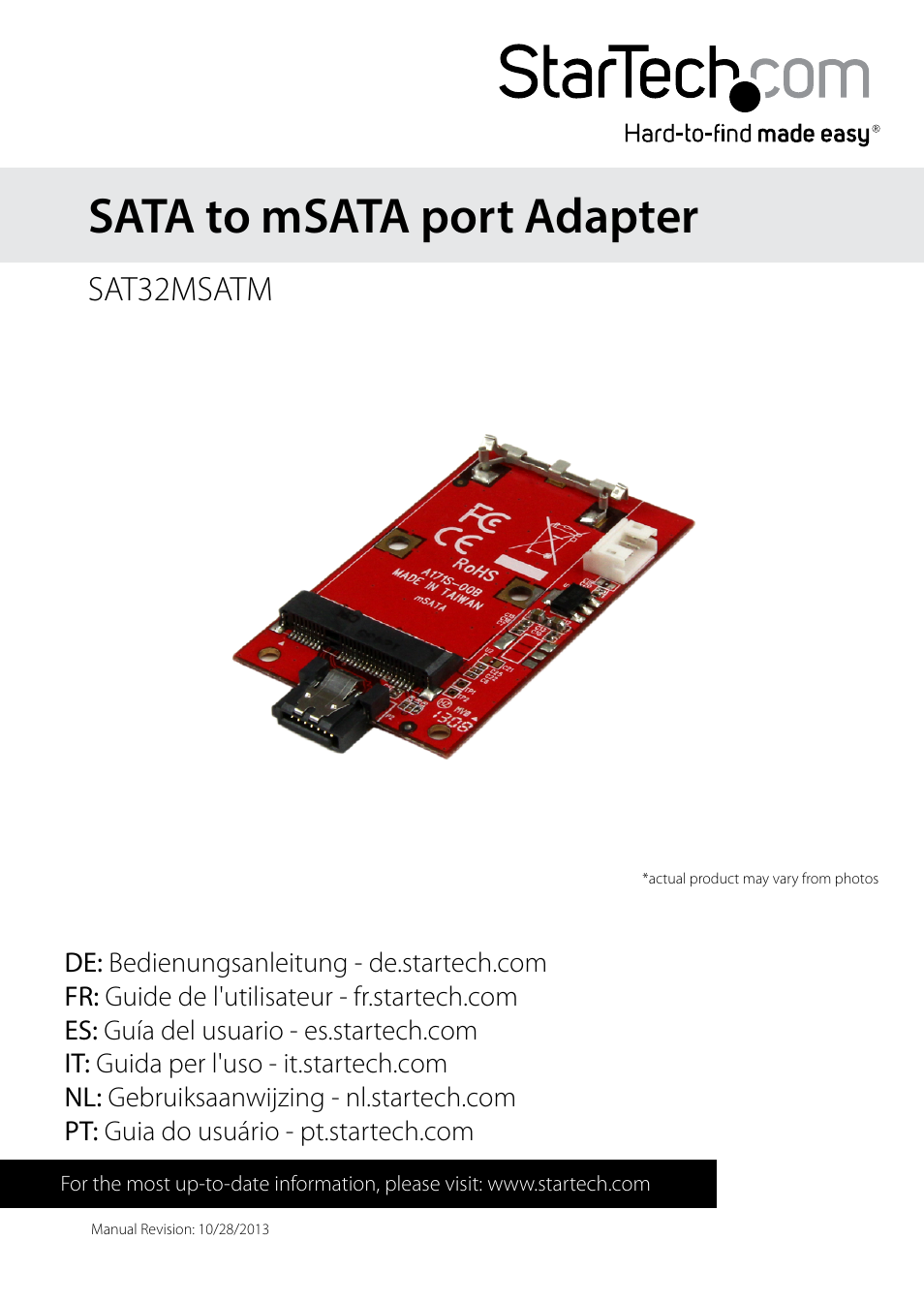 StarTech.com SAT32MSATM User Manual | 10 pages