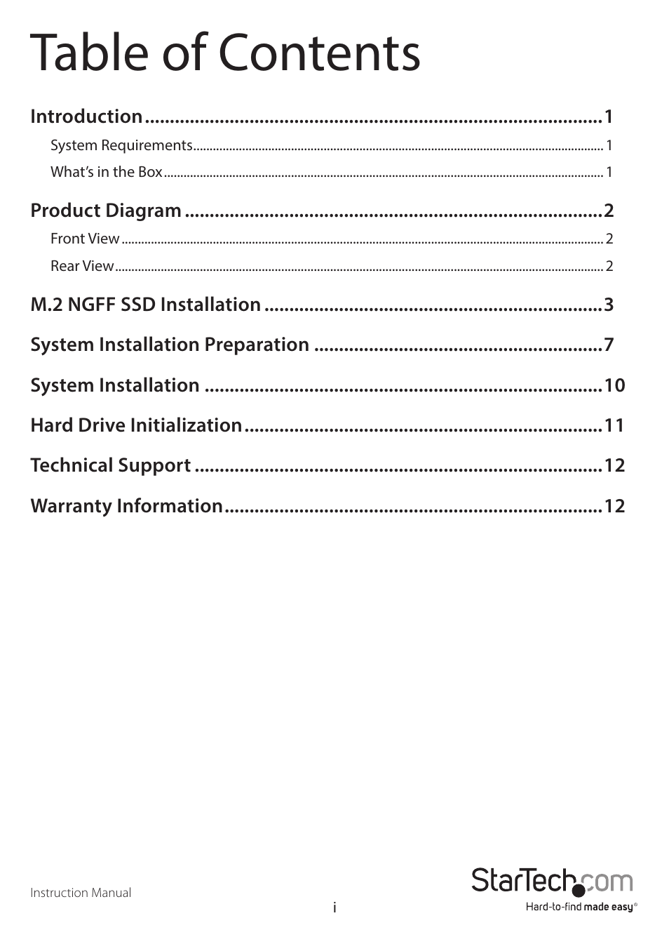 StarTech.com S32M2NGFFPEX User Manual | Page 3 / 16