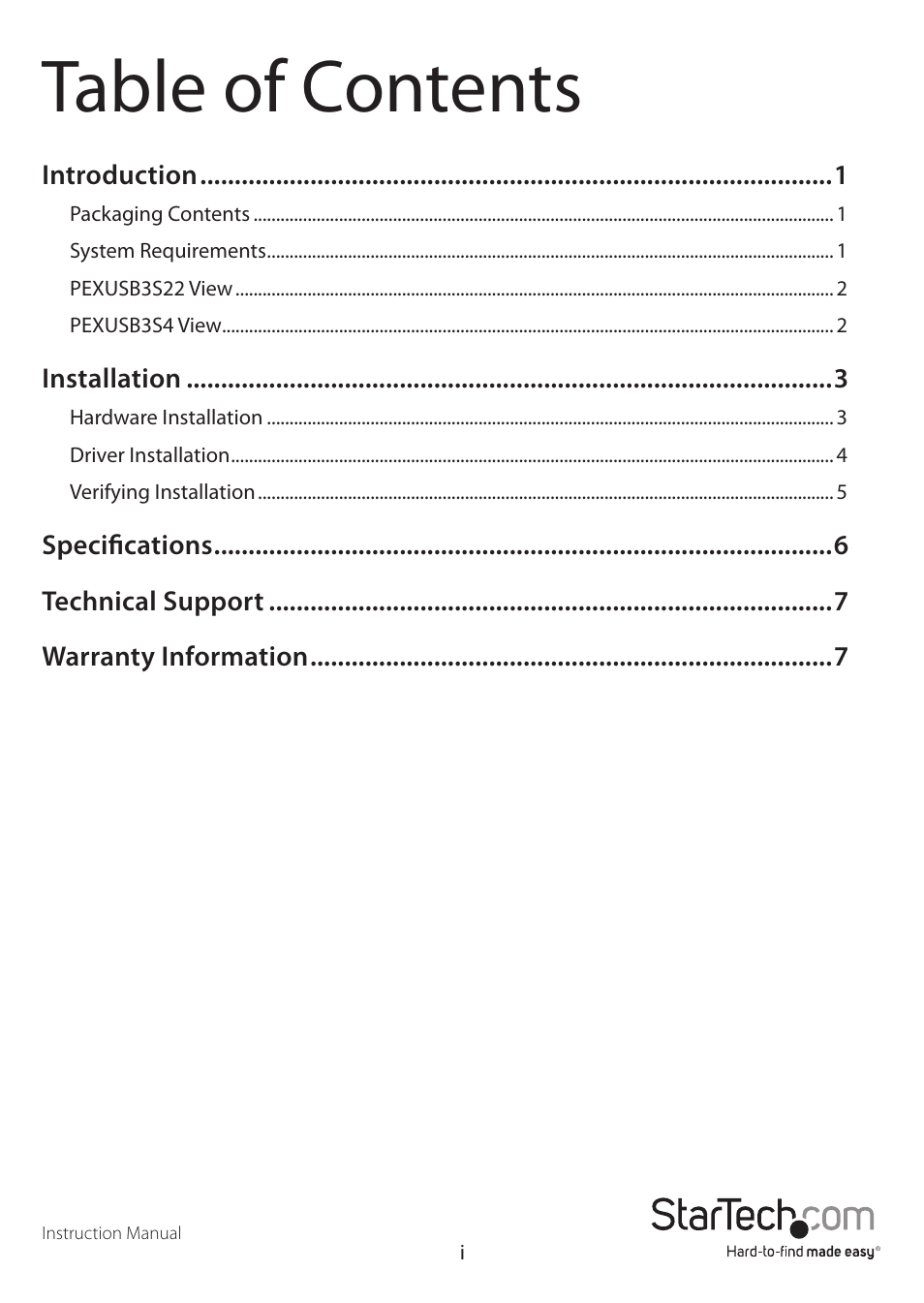 StarTech.com PEXUSB3S4 User Manual | Page 3 / 11