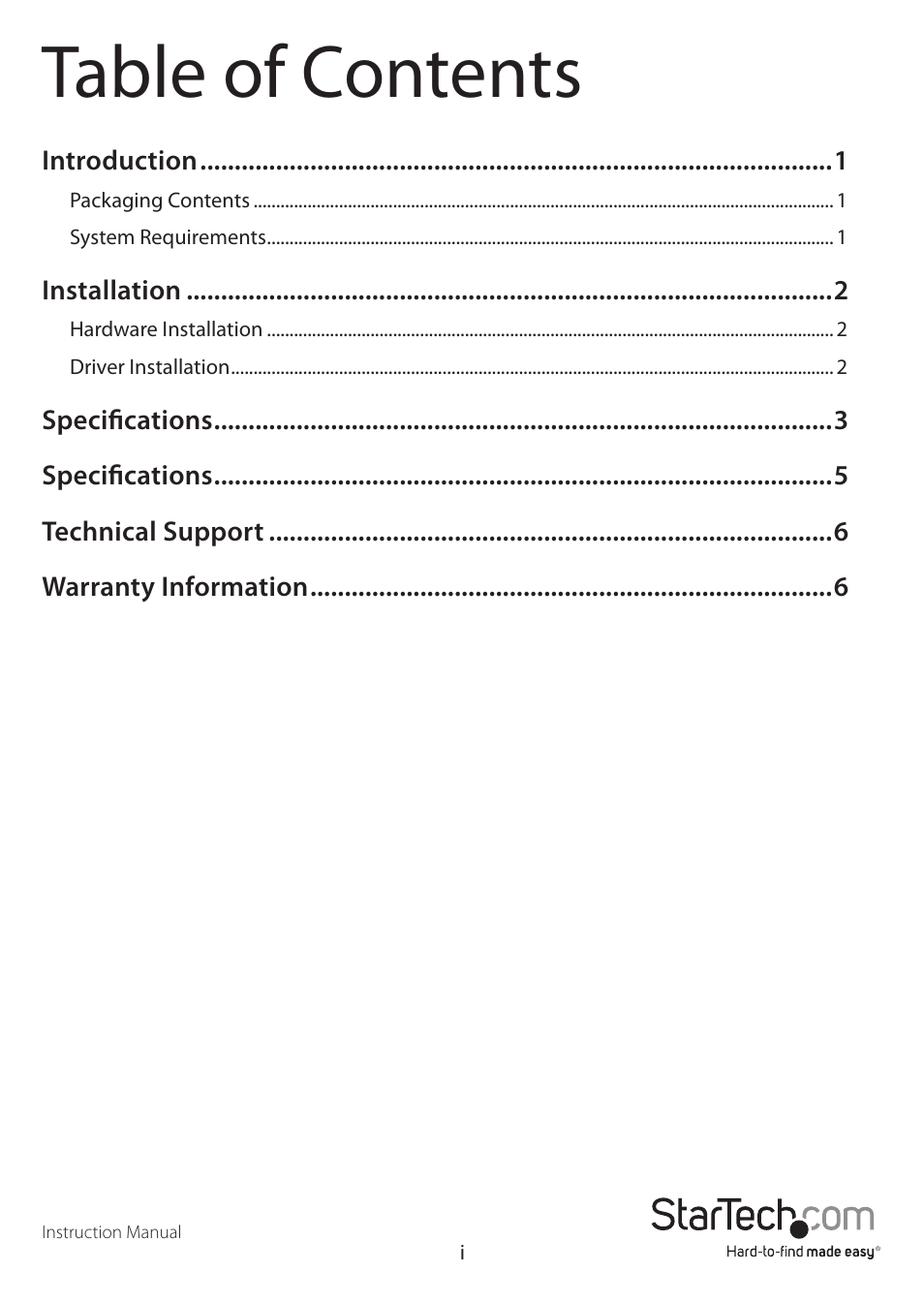 StarTech.com ICUSB232INT2 User Manual | Page 3 / 8