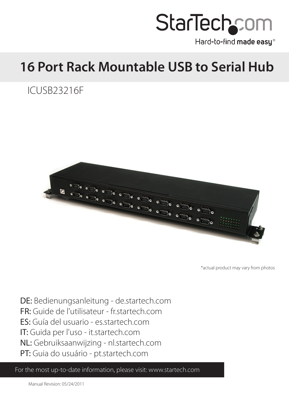 StarTech.com ICUSB23216F User Manual | 11 pages