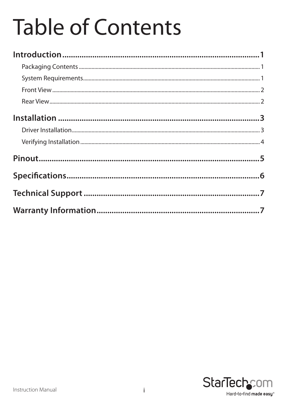 StarTech.com ICUSB23216F User Manual | Page 3 / 11