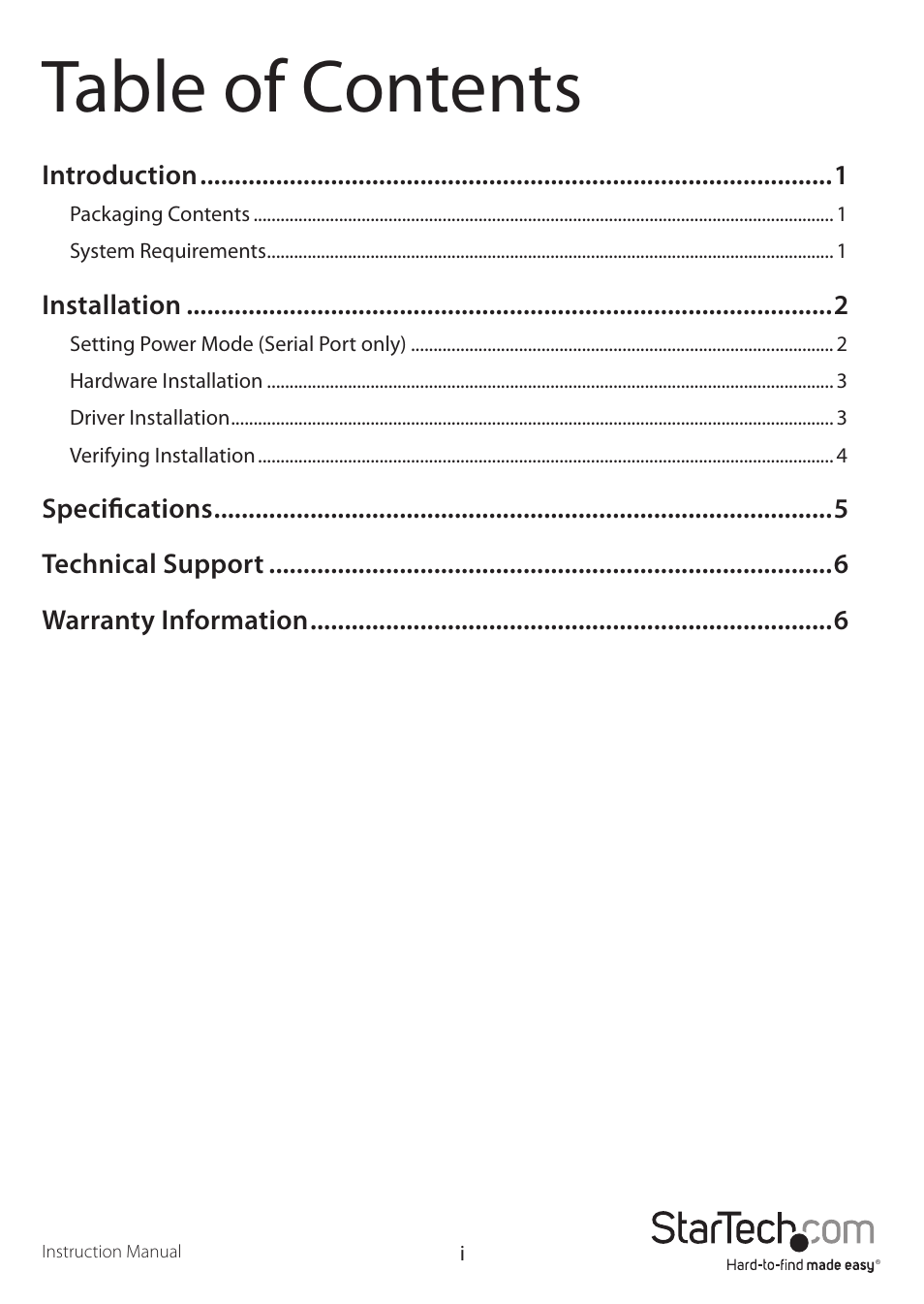 StarTech.com PEX1S1P952 User Manual | Page 3 / 10