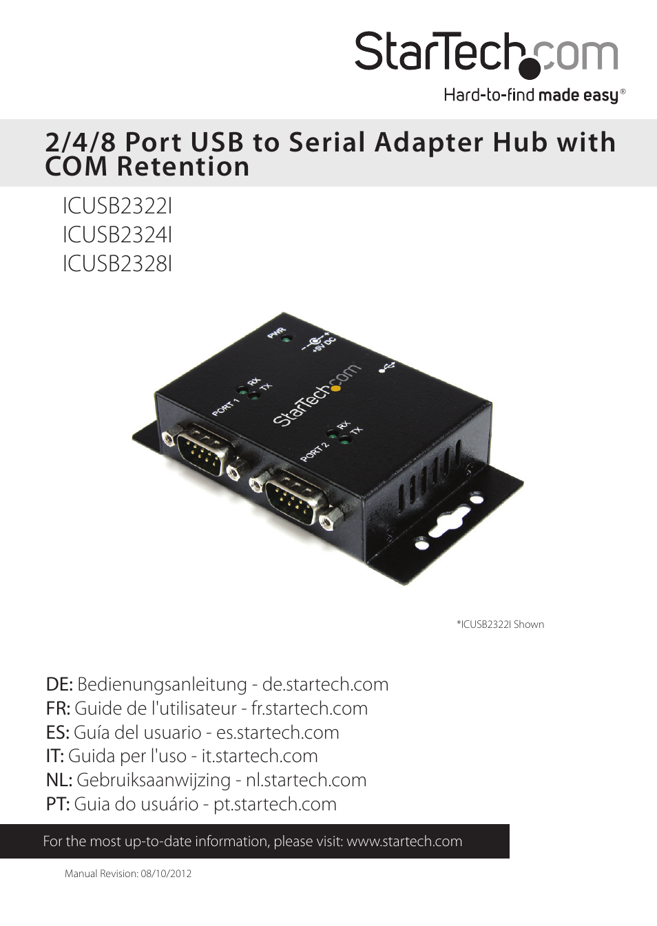 StarTech.com ICUSB2328I User Manual | 15 pages