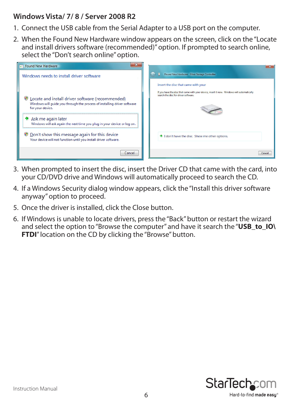 StarTech.com ICUSB2328I User Manual | Page 10 / 15