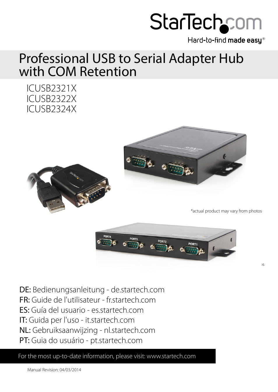 StarTech.com ICUSB2324X User Manual | 18 pages