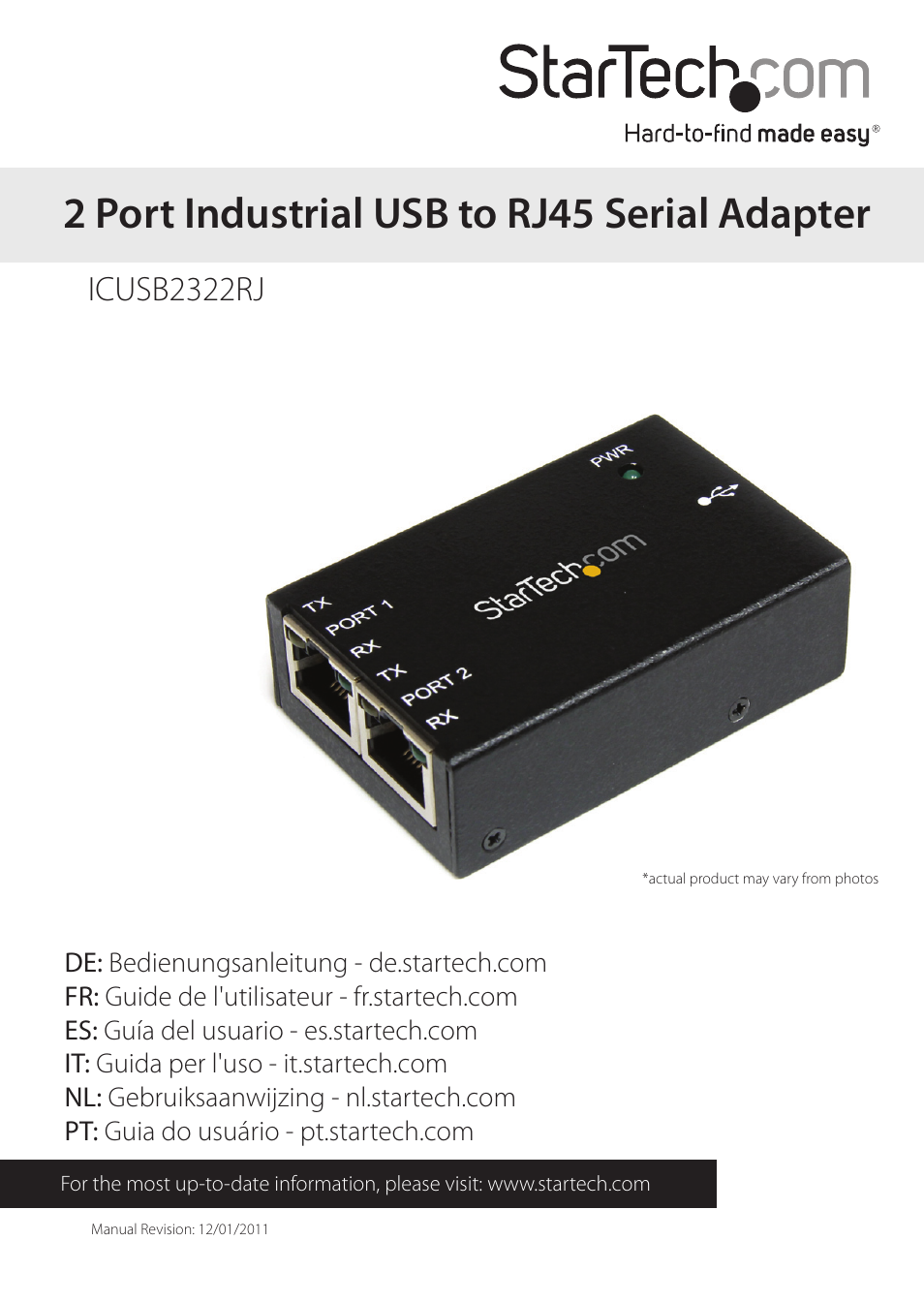 StarTech.com ICUSB2322RJ User Manual | 10 pages