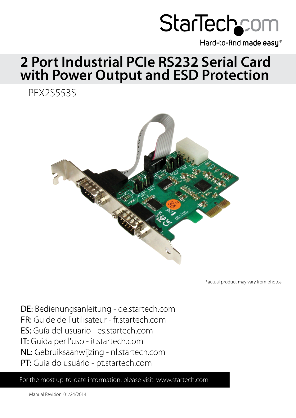 StarTech.com PEX2S553S User Manual | 11 pages