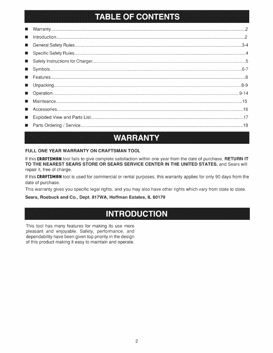 Craftsman 973.114240 User Manual | Page 2 / 18