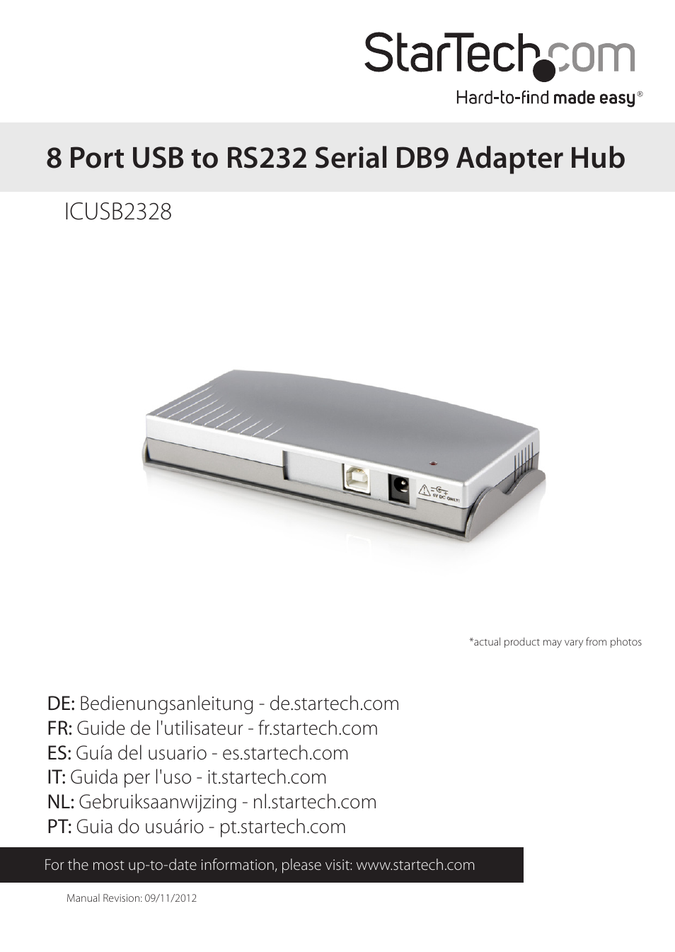 StarTech.com ICUSB2328 User Manual | 8 pages