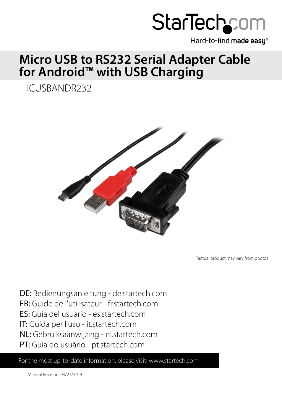 StarTech.com ICUSBANDR232 User Manual | 11 pages