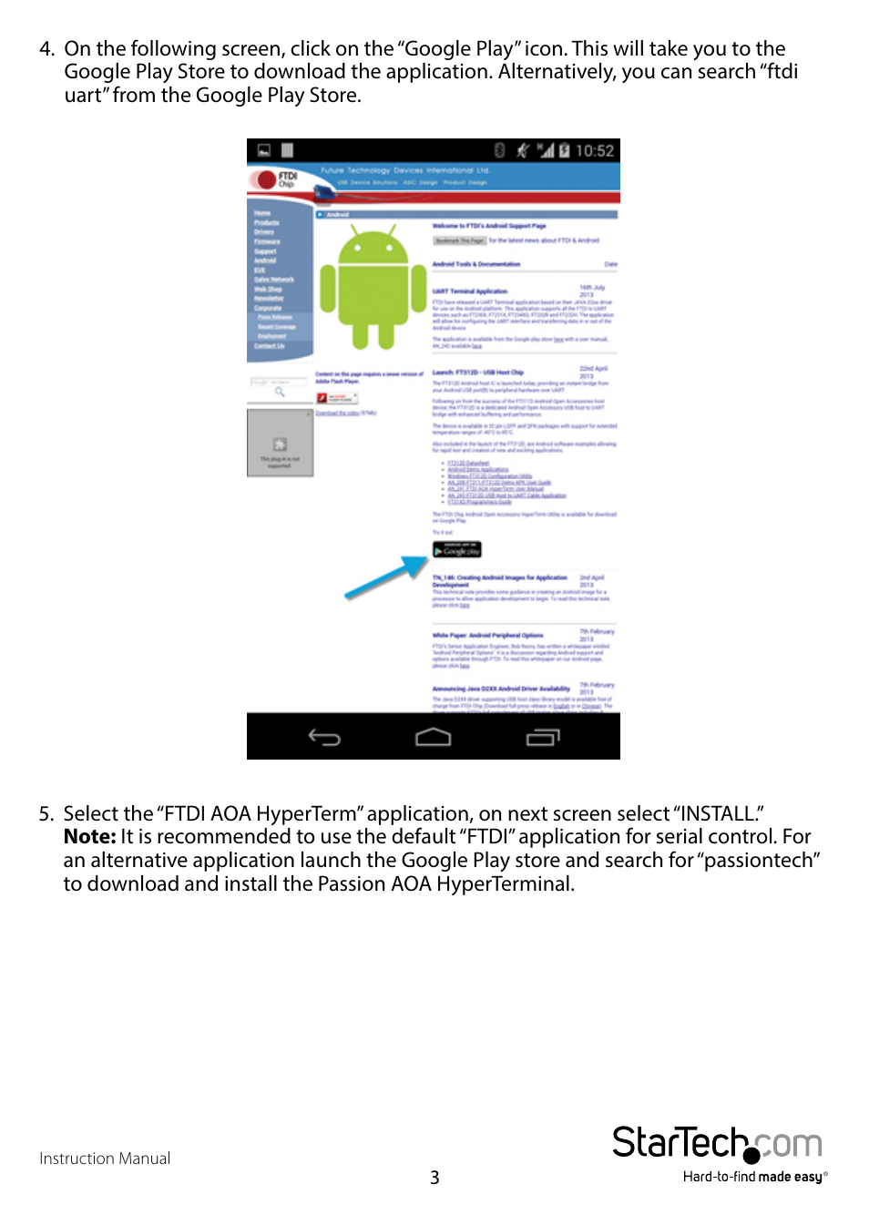 StarTech.com ICUSBANDR232 User Manual | Page 6 / 11