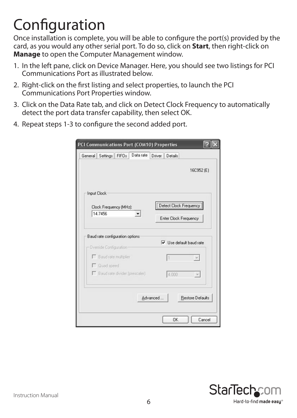 Configuration | StarTech.com PEX8S950LP User Manual | Page 9 / 13