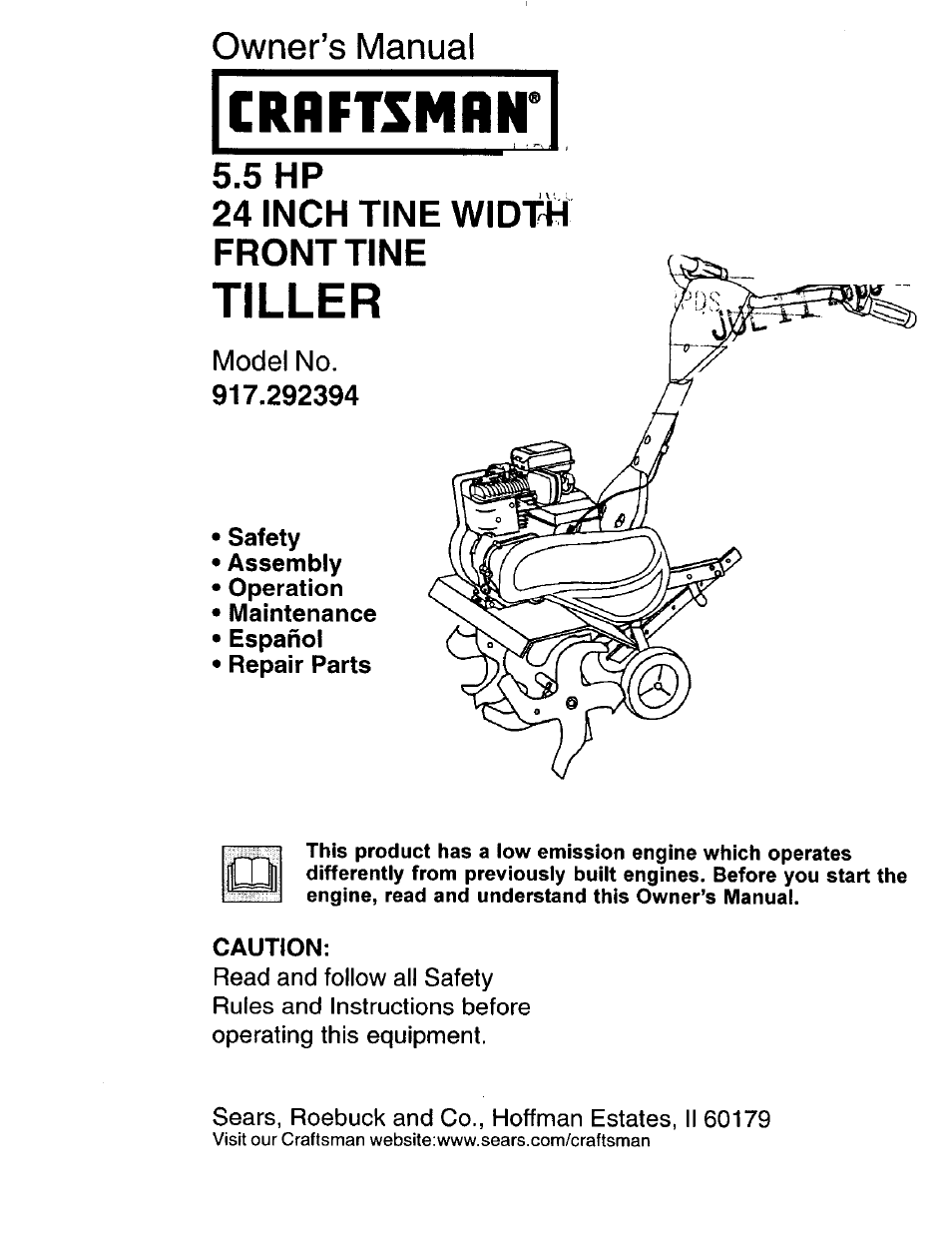 Craftsman 917.292394 User Manual | 31 pages