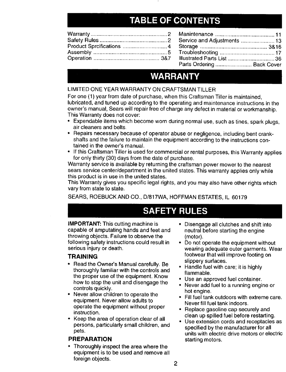 Craftsman 917.292394 User Manual | Page 2 / 31