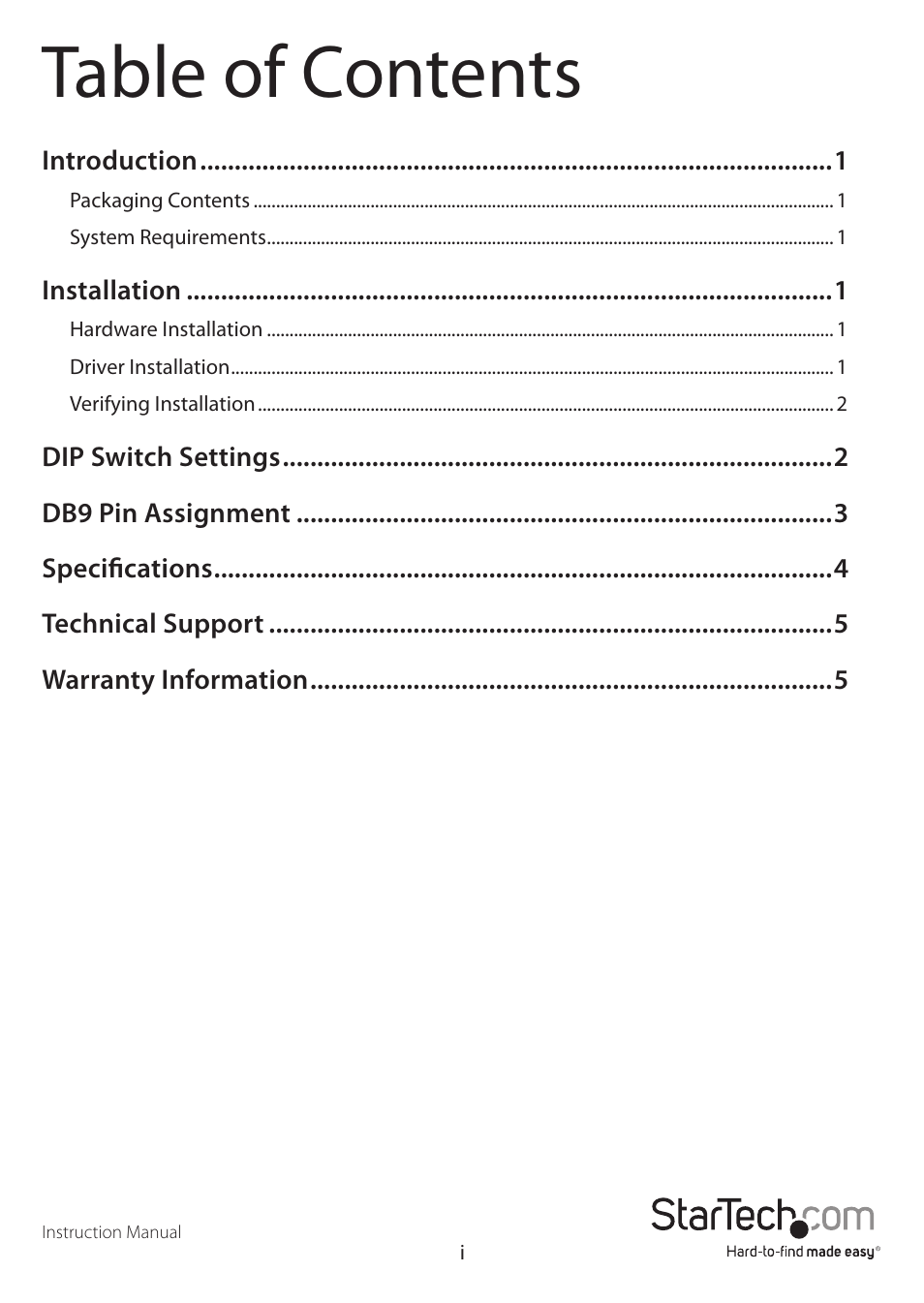 StarTech.com ICUSB422 User Manual | Page 3 / 9