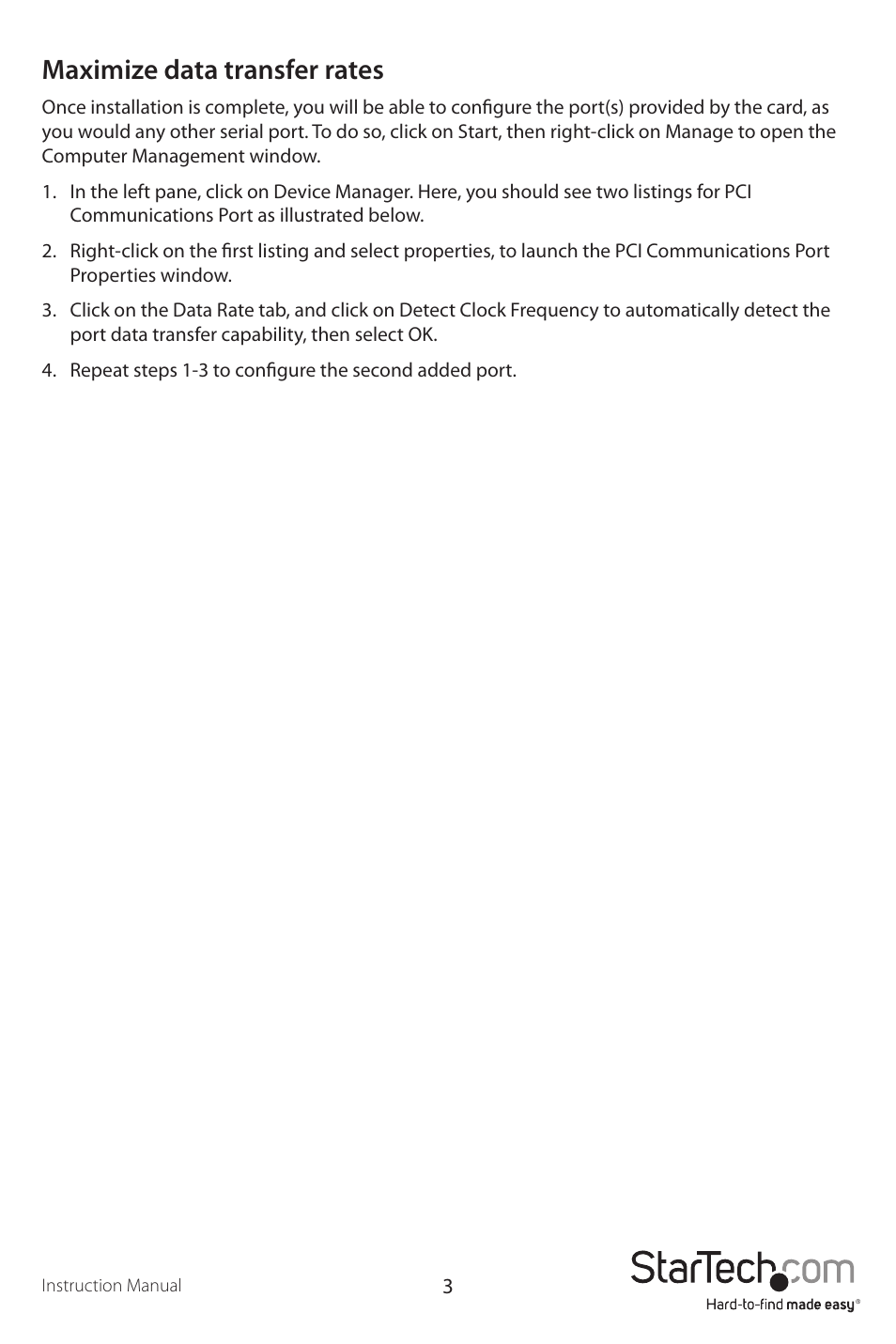 Maximize data transfer rates | StarTech.com PEX2S950 User Manual | Page 6 / 9